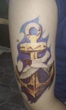 Набор из 4 моющихся татуировок «ПАРУСНЫЙ» морской якорь