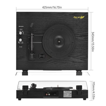 Retro Record Player with BT Function 33/45/78RPM