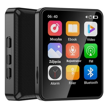 ODTWARZACZ MUZYCZNY HIFI MP3 MP4 16GB BLUETOOTH 5.3 FM RADIO POLSKI MENU