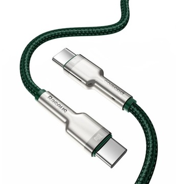 KABEL USB-C/USB-C 100W PD OPLOT 2M ZIELONY BASEUS