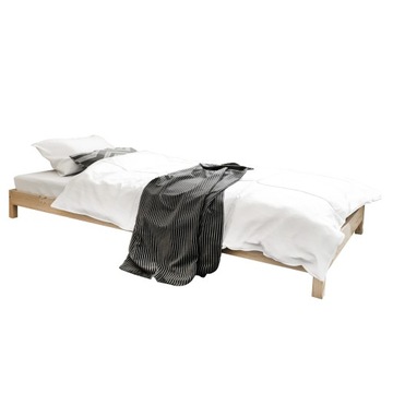 ŁÓŻKO MŁODZIEŻOWE SOSNOWE 90X200 GEMI + STELAŻ