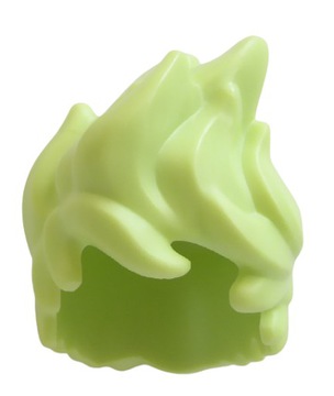 LEGO Włosy męskie 25411 Yellowish Green NOWE