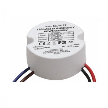 БЛОК ПИТАНИЯ 10Вт 12В для круглой коробки 0,83