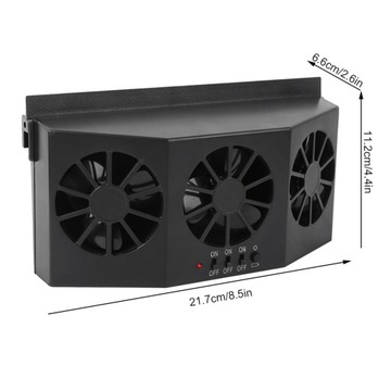 Вентилятор автомобиля на солнечных батареях с охлаждением