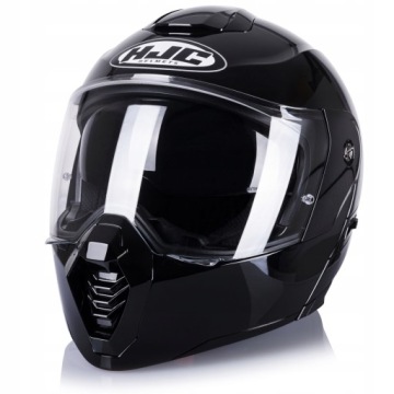 HJC C80 ЧЕРНЫЙ ШЛЕМ С ДВОЙНЫМ ЗАМКОМ