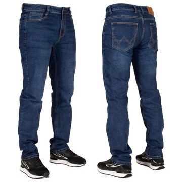 Spodnie męskie jeans W:33 88 CM L:32 granatowe