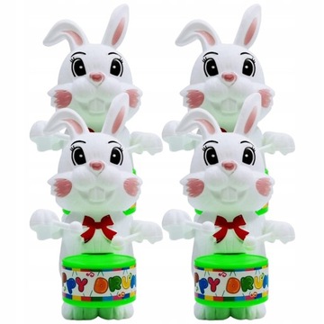 Bunny Toy Toys Rabbits Drumming Hopping 4 szt