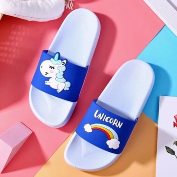 Детские тапочки Rainbow Мягкие и удобные для родителей и детей Голубые 30-31