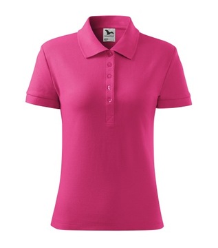 Cotton koszulka polo damska czerwień purpurowa L,2134015