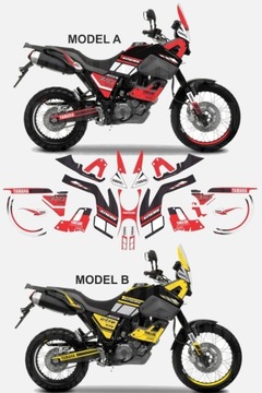 Wykonanie naklejki Yamaha XT 660 Z TENERE 2008 - 2016 RACING BLACK EASY