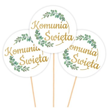Topper Na Tort Dekoracje Ozdoby Toppery Na Komunię