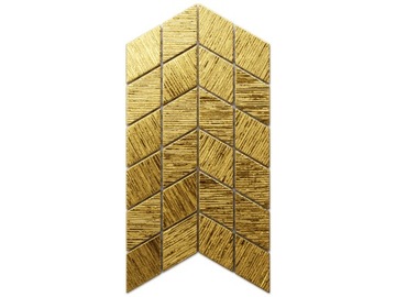 MOZAIKA SZKLANA ROMB DOUBLE CHEVRON ZŁOTA GOLD
