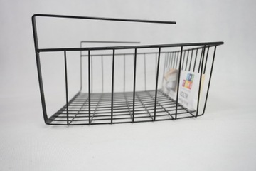 ПОДВЕСНАЯ КОРЗИНА ПОД ПОЛКУ НАСТОЛЬНЫЙ ОРГАНАЙЗЕР ЧЕРНЫЙ МЕТАЛЛИЧЕСКИЙ КОНТЕЙНЕР 40 СМ