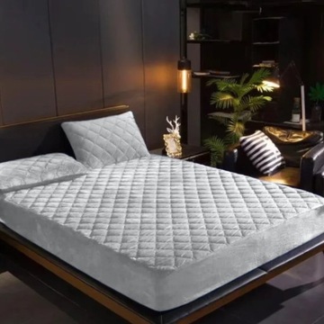 НАМАТРАЦ СТЕГАНЫЙ ВЕЛОРОВЫЙ ВОДОНЕПРОНИЦАЕМЫЙ ПЛЮШ 90х200х30