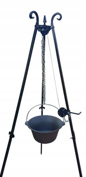 TRÓJNÓG GRILL KOCIOŁEK ŻELIWNY 7 LITRÓW WĘGIERSKI