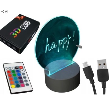 Нічник LED творча дошка напиши послання на подарунок 3D RGB пульт