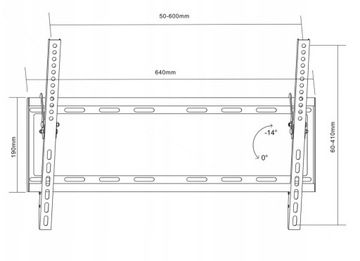 НАКЛОННОЕ КРЕПЛЕНИЕ ДЛЯ ТЕЛЕВИЗОРА ВЕШАЛКА ДЛЯ СВЕТОДИОДНОГО ТЕЛЕВИЗОРА 37–70 ФУТОВ