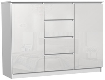 KOMODA 140cm BIAŁY POŁYSK ASTRA 140-24