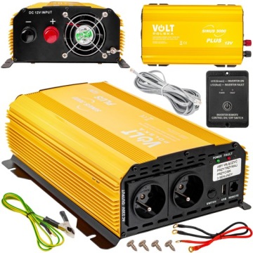 PRZETWORNICA PRĄDU NAPIĘCIA 12V 230 3000W SINUS PL