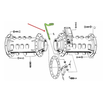 Dźwignia pedał widełek blokady C-330 50013430