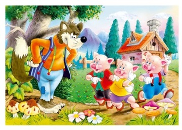 Пазл 60 деталей. Три поросенка