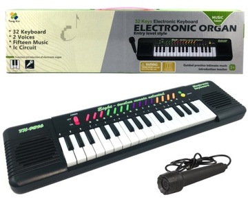KEYBOARD Z MIKROFONEM DLA DZIECI PIANINKO ORGANKI