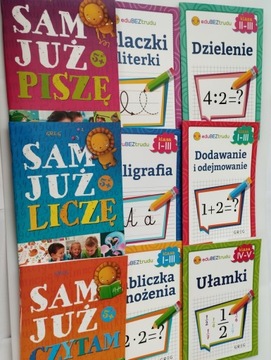 Zestaw EDU BEZ TRUDU + SAM JUŻ czytam liczę piszę