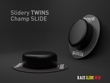 Slidery polimerowe na łokcie TWINS Champ WIN CZARNY