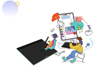 Графический планшет XP-Pen Deco Fun L Carmine Red