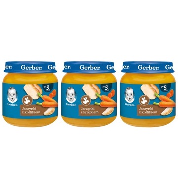 GERBER Obiadek delikatne jarzynki z królikiem 125g