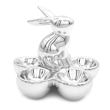 ЯИЧНАЯ ТАРЕЛКА ПОДСТАВКА ДЛЯ ЯИЦ СЕРЕБРЯНЫЙ РОЖДЕСТВЕНСКИЙ УКРАШЕНИЕ