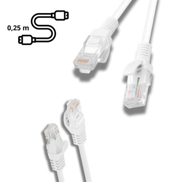 kabel do Internetu 0,25m Lanberg PATCHCORD KAT.6 0.25M BIAŁY FLUKE PASSED