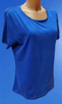 T-SHIRT koszulka bluzka damska JANINA kolor NIEBIESKI 48 ( 4XL)