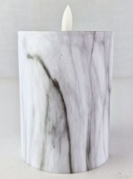 СВЕЧА, РАБОТАЮЩАЯ НА АККУМУЛЯТОРЕ, 10 СМ С ЭФФЕКТОМ МРАМОРА, СВЕЧА СВЕТОДИОДНАЯ ВСТАВКА ДЛЯ ЦЕНТРА СТОЛА