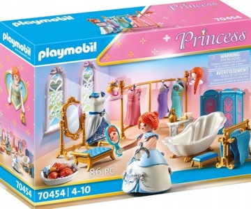 PLAYMOBIL GARDEROBA KSIĘŻNICZKI Z WANNĄ LUSTREM PARAWANEM 70454 PRINCESS