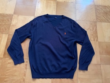 Ralph Lauren _sweter męski_ klasyk granat L