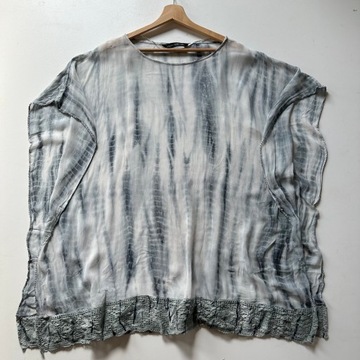 ZARA WOMAN Ponczo Tunika Narzutka Na Plaże OVERSIZE M