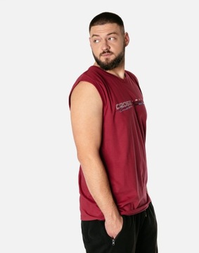 Duża Koszulka Męska Bez Rękawów Bokserka Podkoszulek Tank Top 3017-8 r 4XL