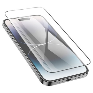 SZKŁO HARTOWANE PHONE 15 / SZKŁO NA CAŁOŚĆ Z CZARNĄ RAMKĄ