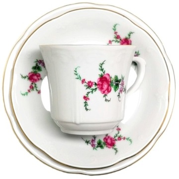 628 SERWIS KAWOWY 6/21 KAMELIA CHODZIEŻ PORCELANA