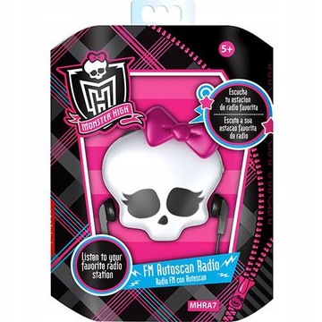 MONSTER HIGH RADIO FM SŁUCHAWKI ODTWARZACZ RADYJKO