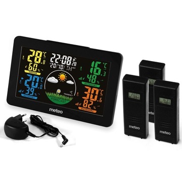 МЕТЕО СТАНЦИЯ SP90 С 3 ДАТЧИКАМИ DCF