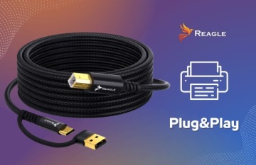 USB КАБЕЛЬ ДЛЯ ПРИНТЕРА 3М СКАНЕРА 2В1 USB-A USB-B HP BROTHER EPSON + USB-C