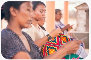 KOLUMBIJSKA TORBA WOREK WAYUU TKANA RĘCZNIE U