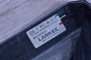 DIESEL LARKEE Reg Striaght Męskie Jeansy W34 L32