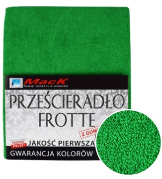 PRZEŚCIERADŁO FROTTE Z GUMKĄ 120X200 ciemna zieleń