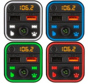 FM-ПЕРЕДАТЧИК BLUETOOTH ЗАРЯДНОЕ УСТРОЙСТВО MP3 SD 2xUSB