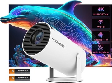 Projektor LED Magcubic HY300 Przenośny Rzutnik PL Android TV WiFi NETFLIX