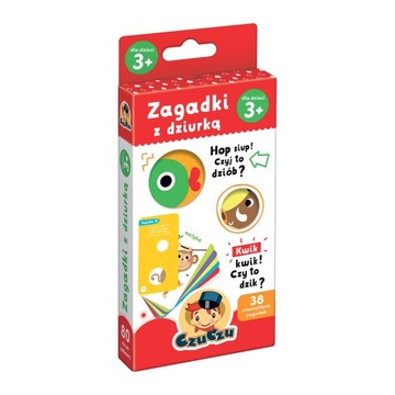 CzuCzu ZAGADKI z dziurką książeczka edukacyjna 3+