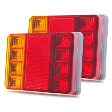 ZESTAW 2x LAMPA 8 LED DO PRZYCZEPKI przyczepy TYLNA ZESPOLONA HOMOLOGACJA
